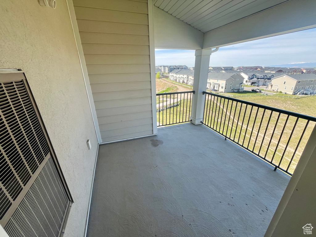 Balcony with a residential view