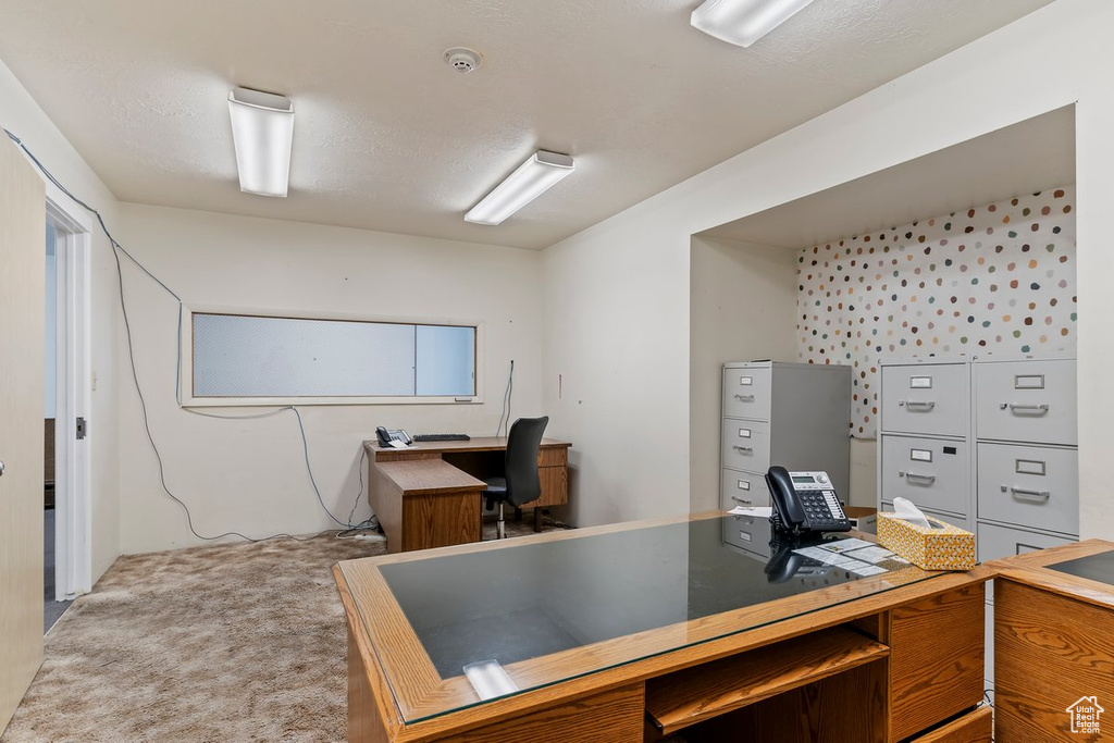 View of carpeted office space