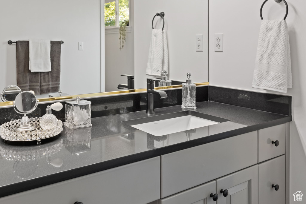 Bathroom featuring vanity