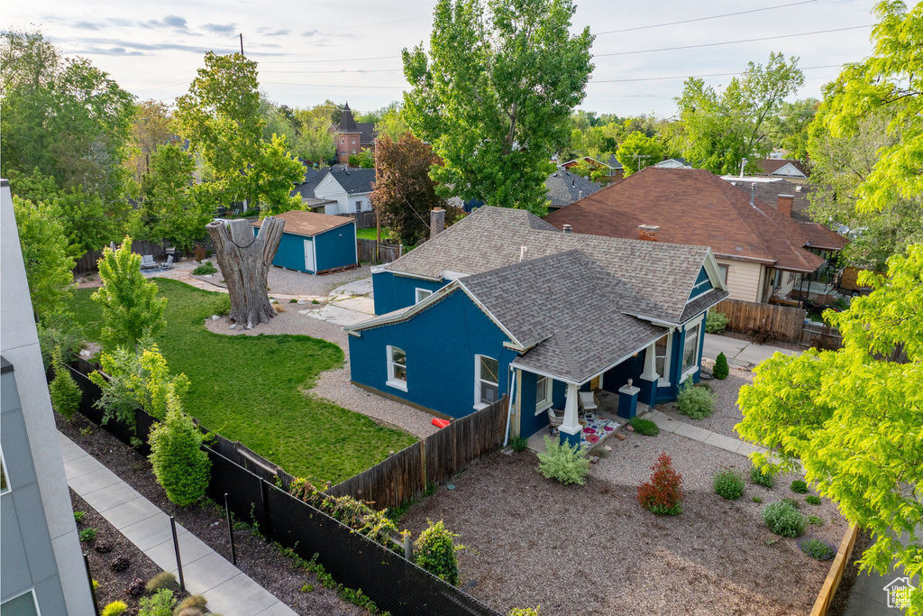 View from above of property