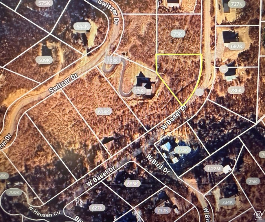 Map of property location featuring property parcel outlined