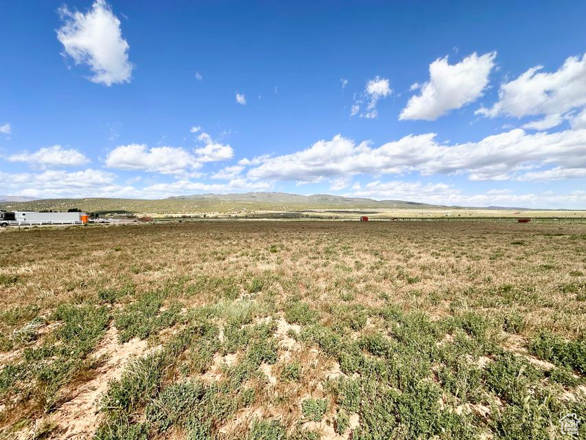 View of yard with a mountain view and a rural view