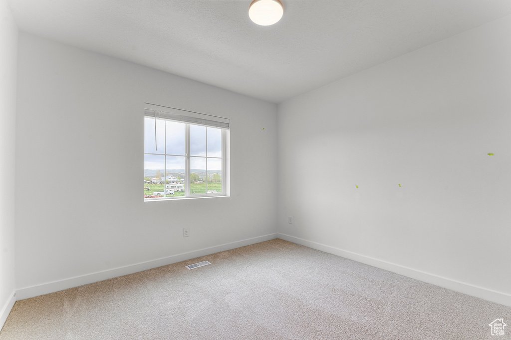 Carpeted empty room with baseboards