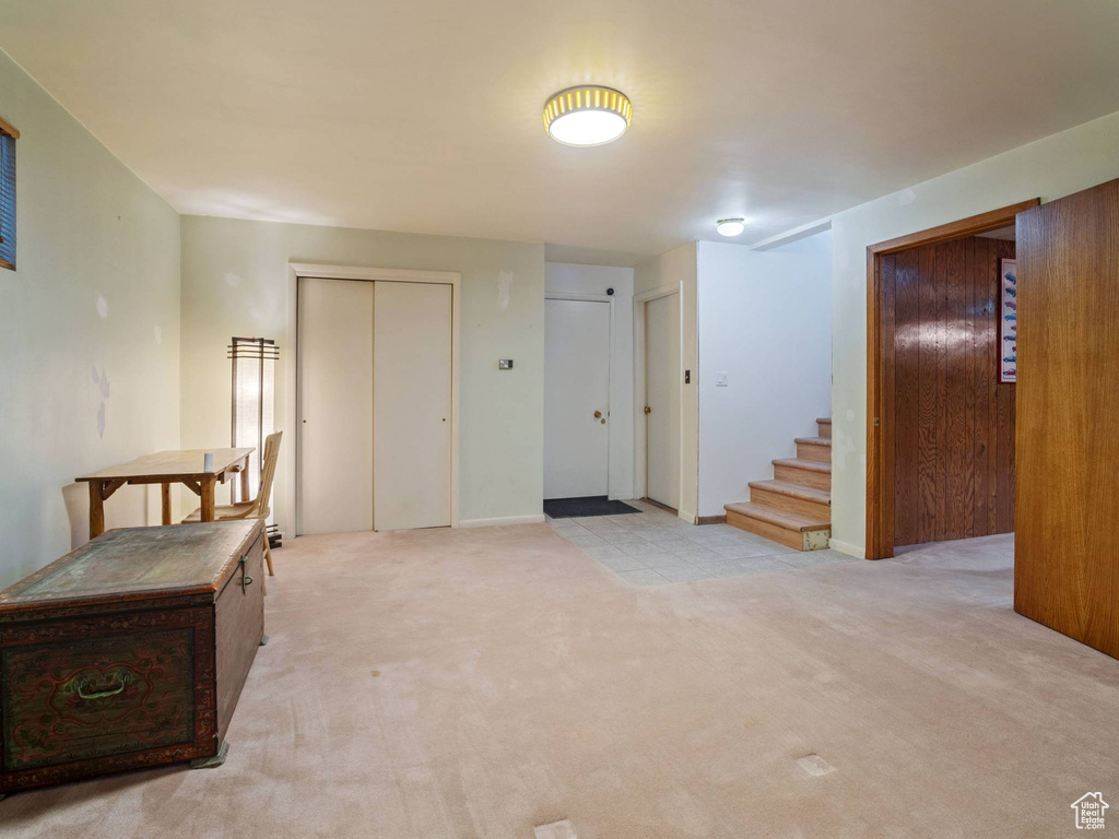 Interior space featuring stairway