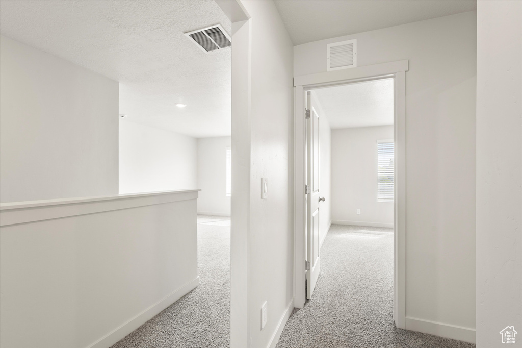 Corridor with carpet floors