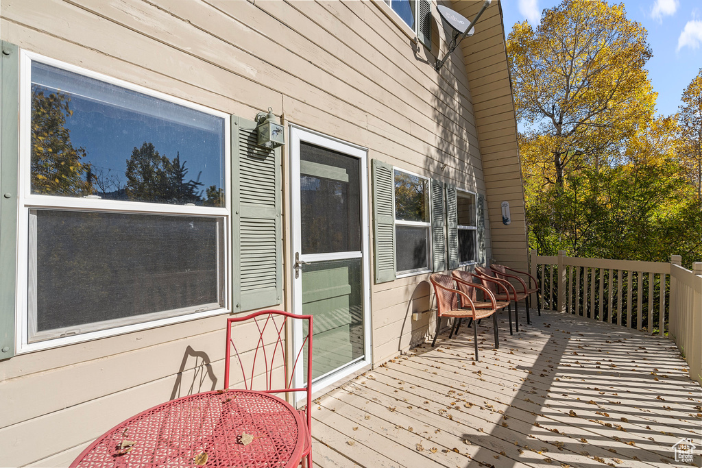View of wooden deck