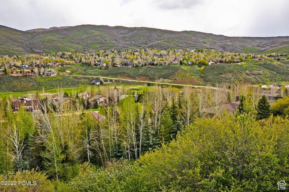 View of mountain background featuring nearby suburban area