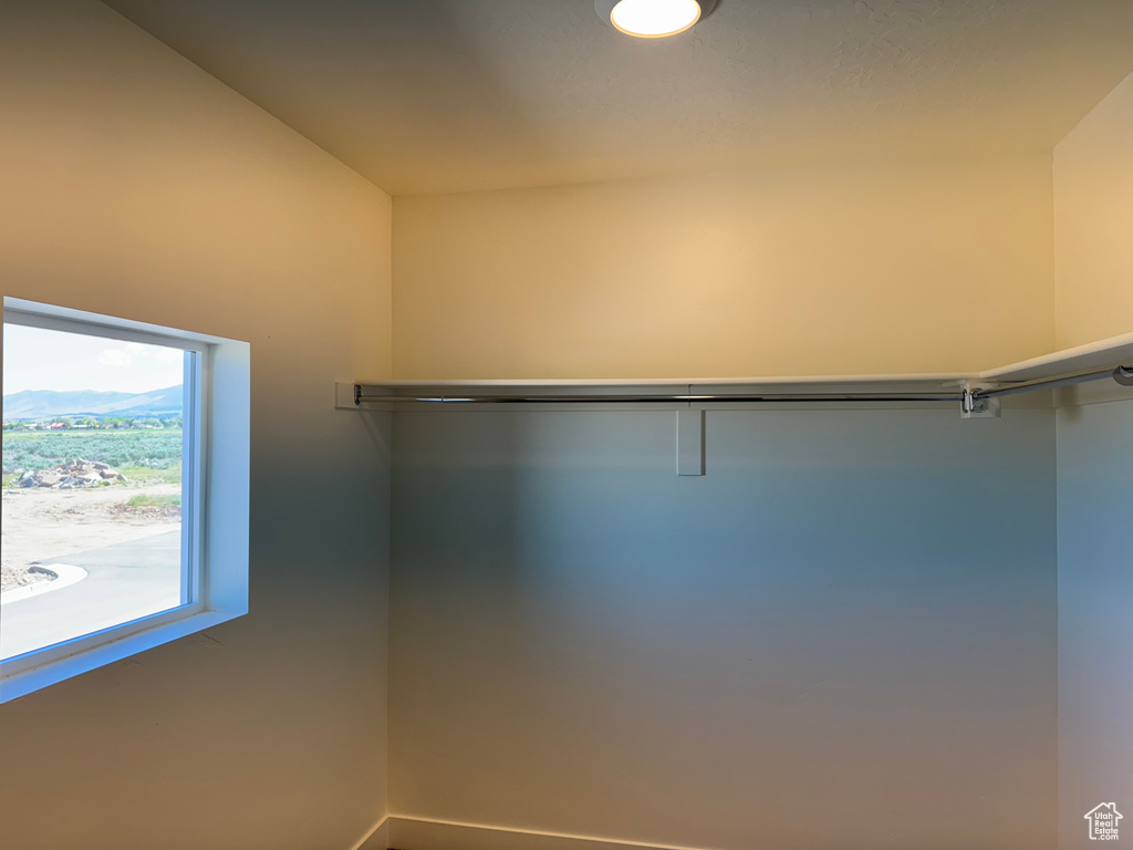 View of walk in closet