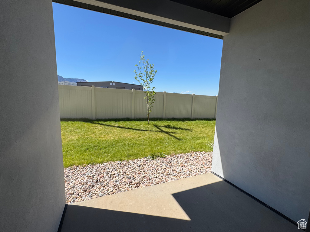 View of yard with a patio area
