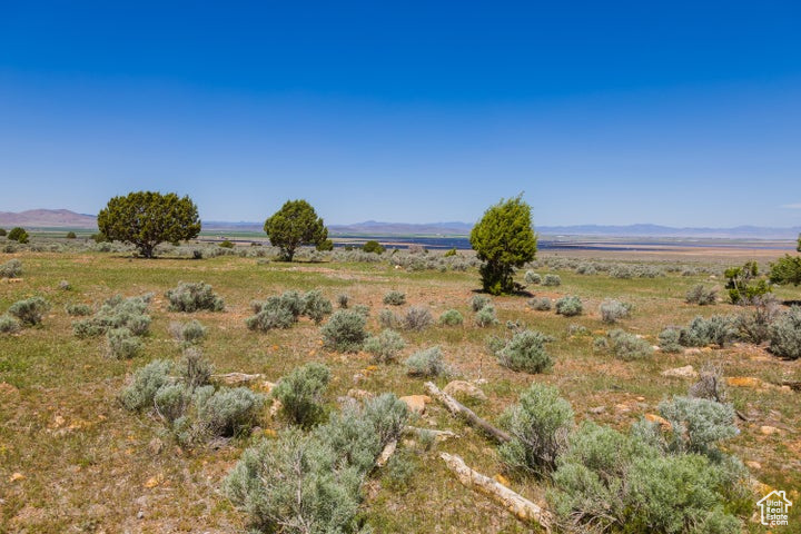 View of mountain background with rural landscape