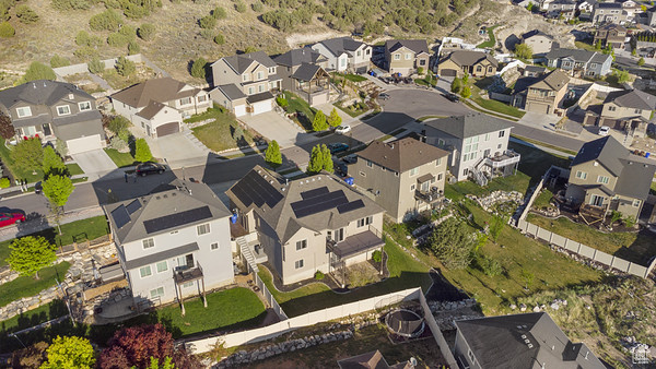 Aerial view of property\\\'s location with nearby suburban area