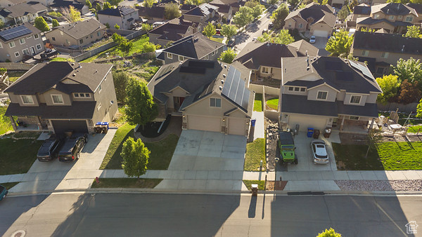 Aerial view of residential area