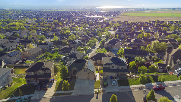 Aerial view of residential area