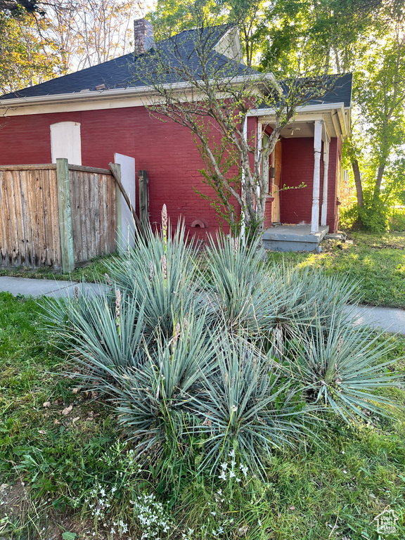 View of outdoor structure with fence
