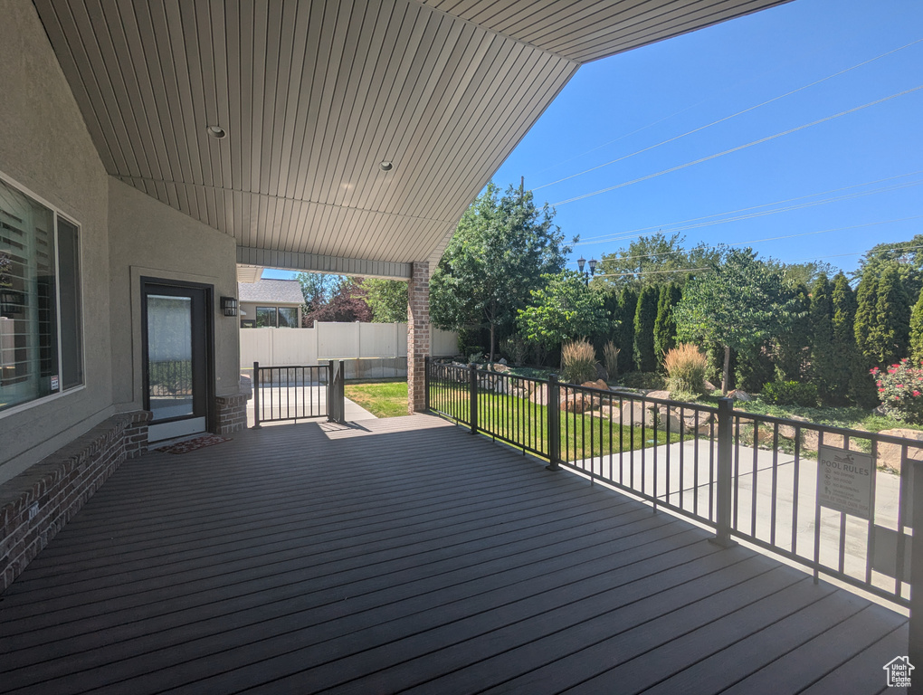 View of wooden terrace