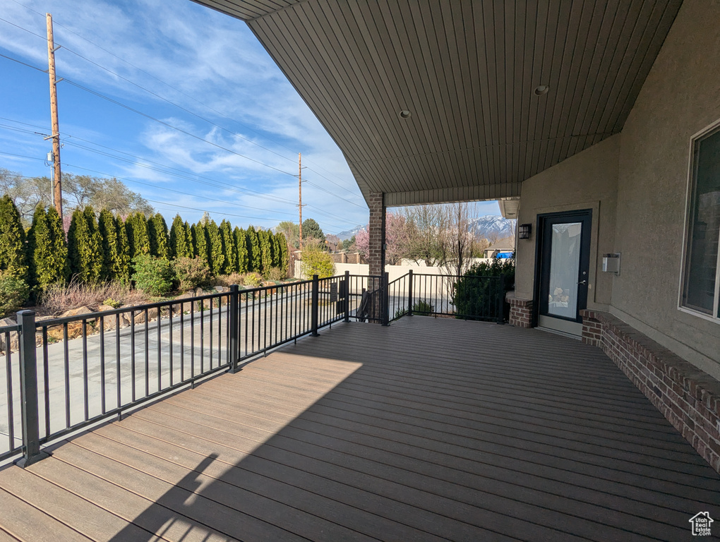 View of deck