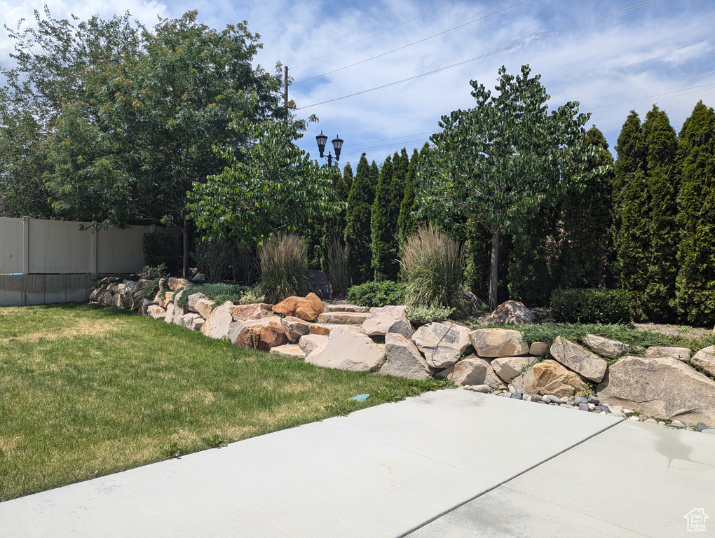 View of yard featuring a patio area