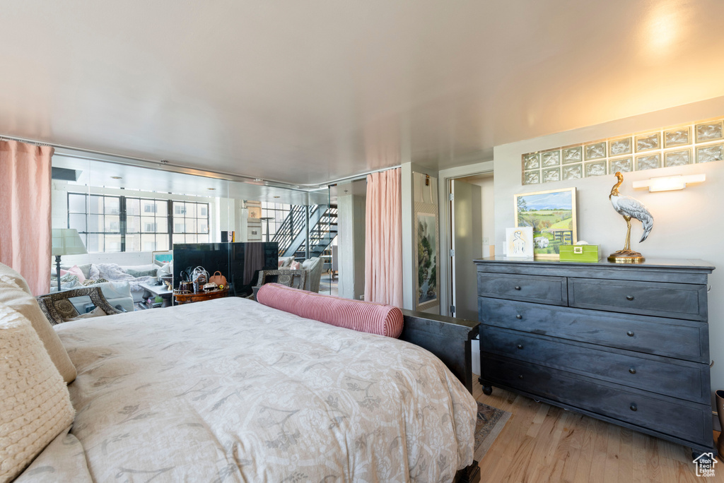 Bedroom featuring wood finished floors