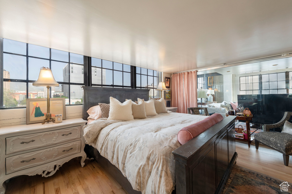 Bedroom featuring wood finished floors
