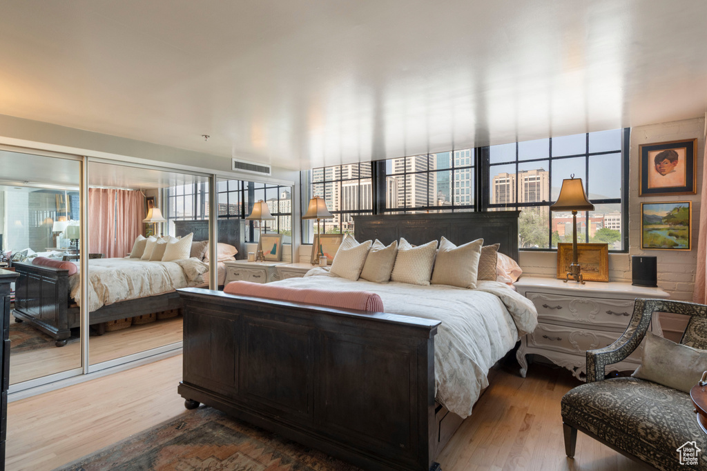 Bedroom featuring wood finished floors
