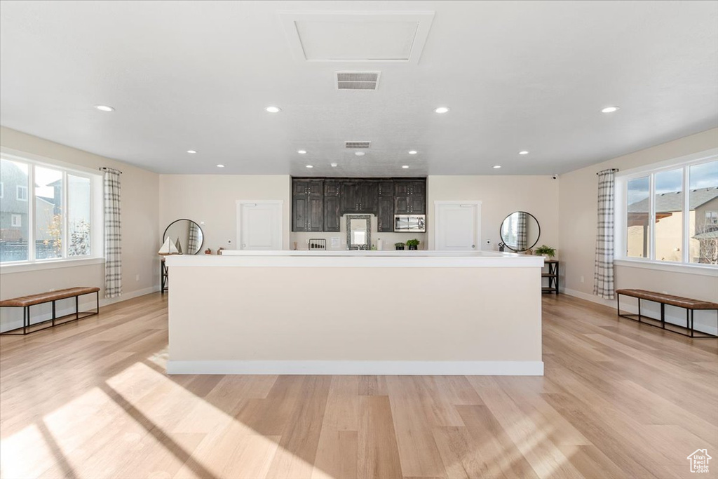 Reception area featuring recessed lighting