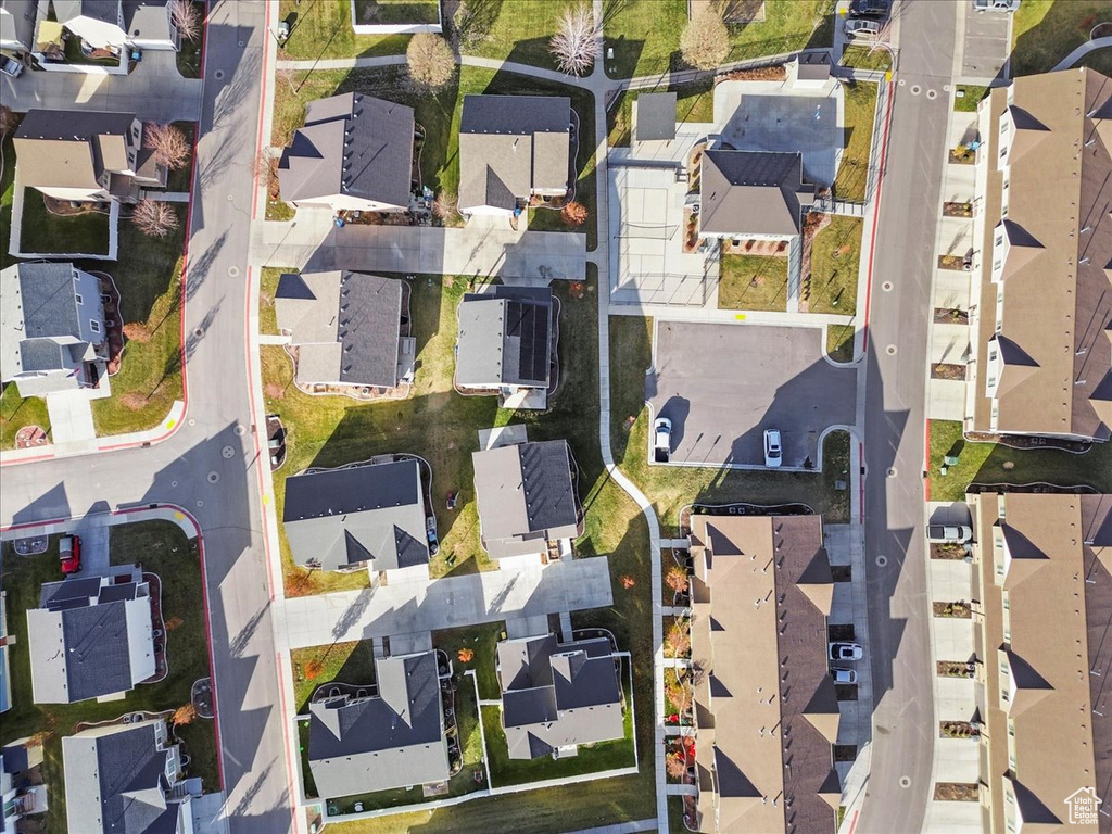 Aerial view of residential area