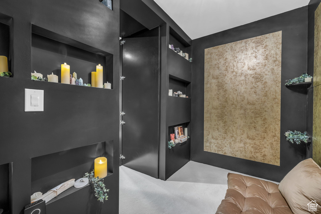 Bathroom featuring built in features