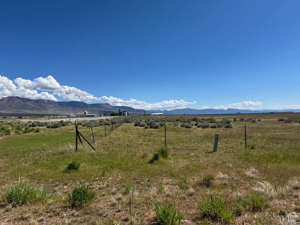 Mountain view with rural landscape