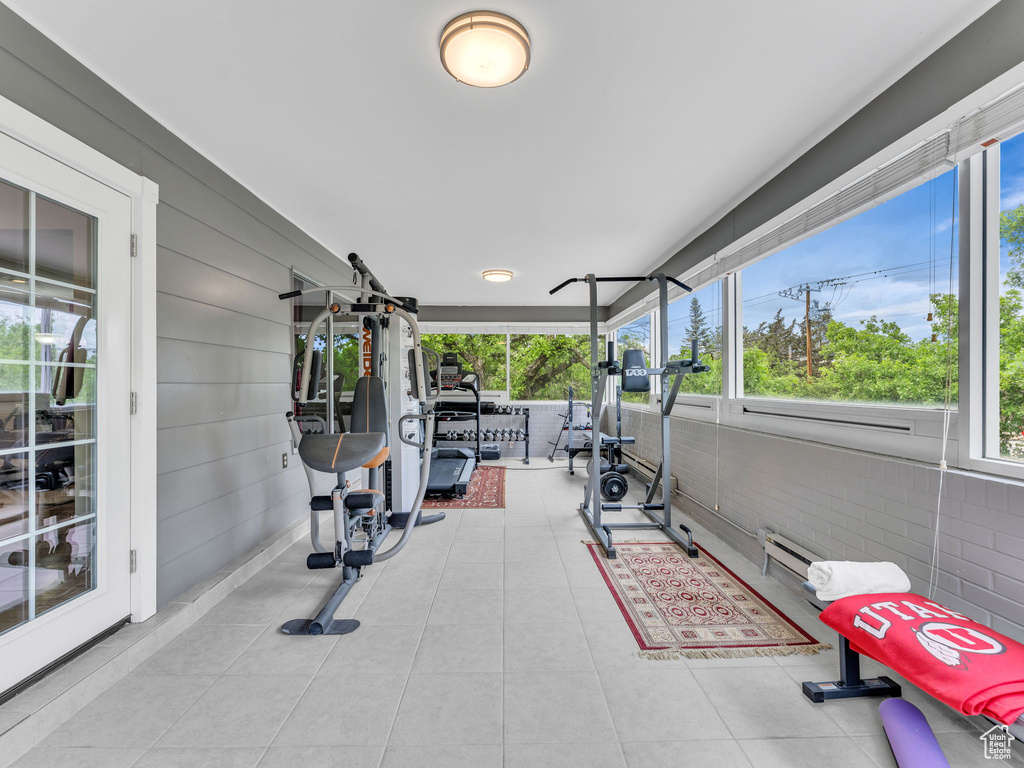 View of patio / terrace featuring fence