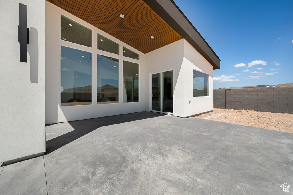 View of patio / terrace featuring fence