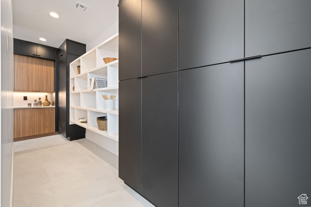 View of walk in closet