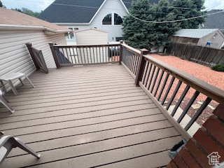 View of wooden deck