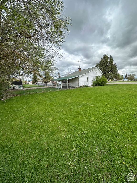 View of green lawn