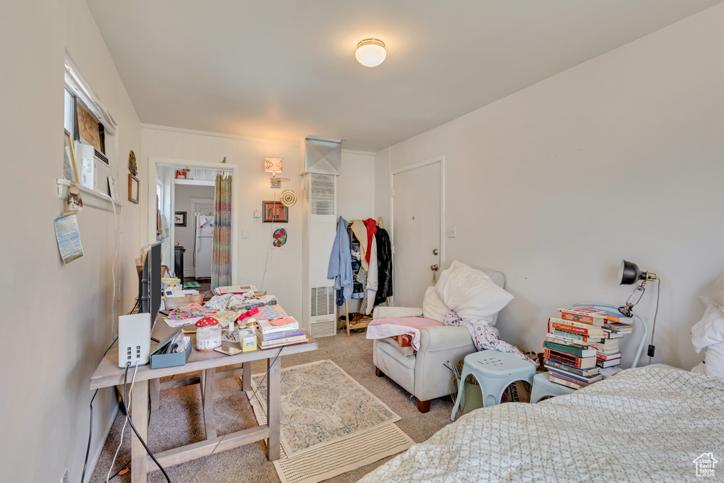View of carpeted bedroom