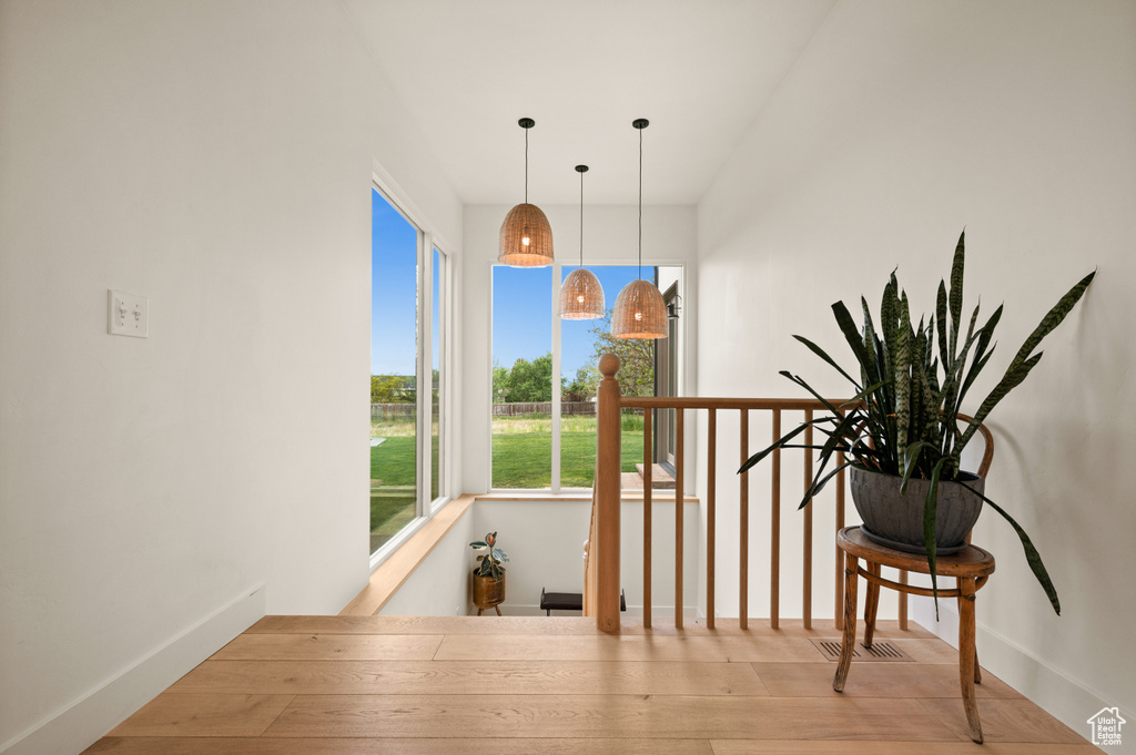 Corridor featuring baseboards