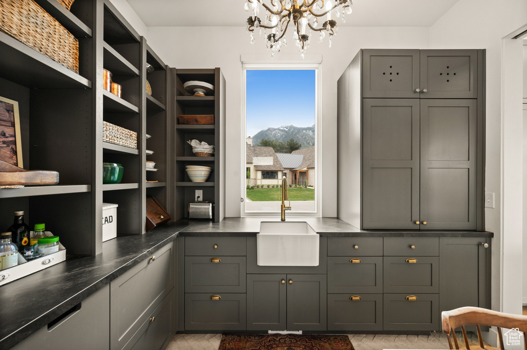 Storage area featuring a sink