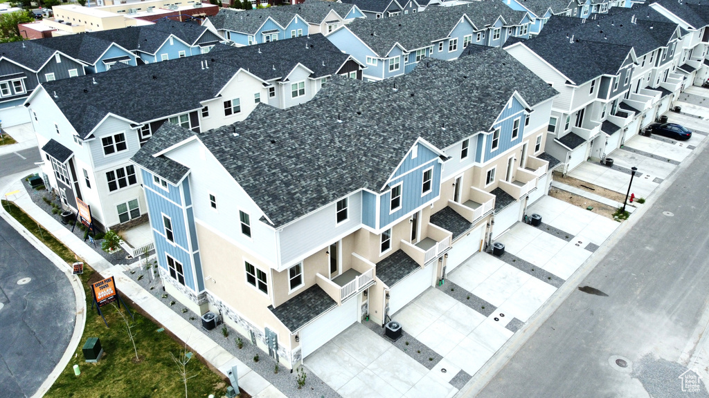 Aerial view of residential area