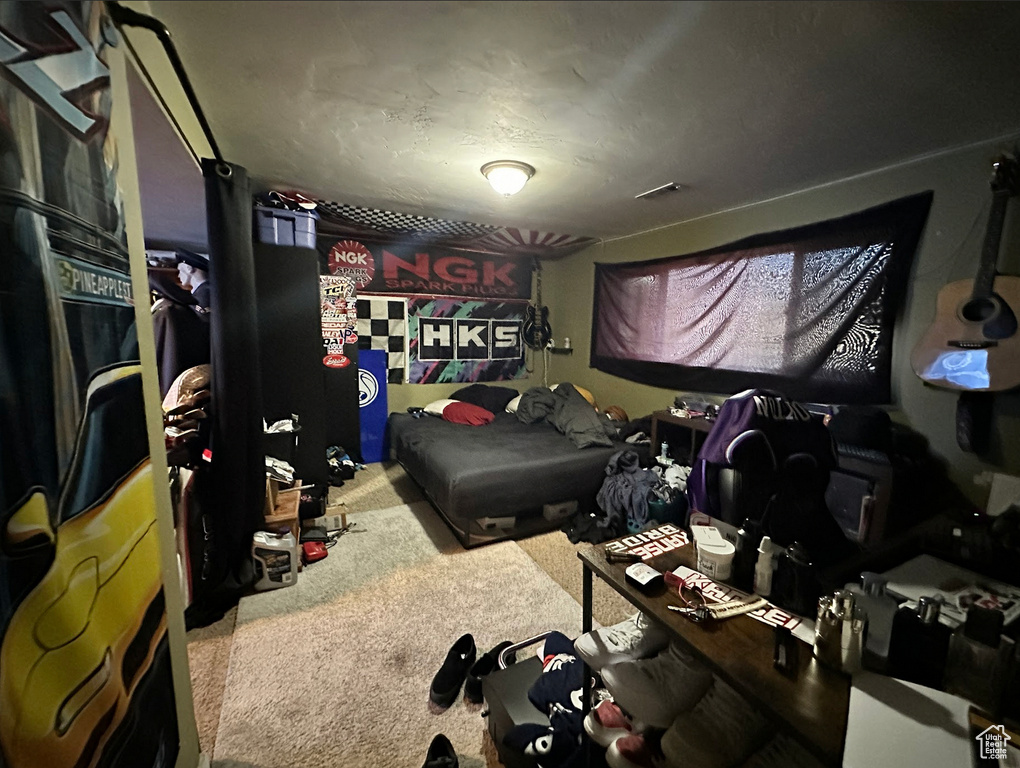 Rec room featuring carpet