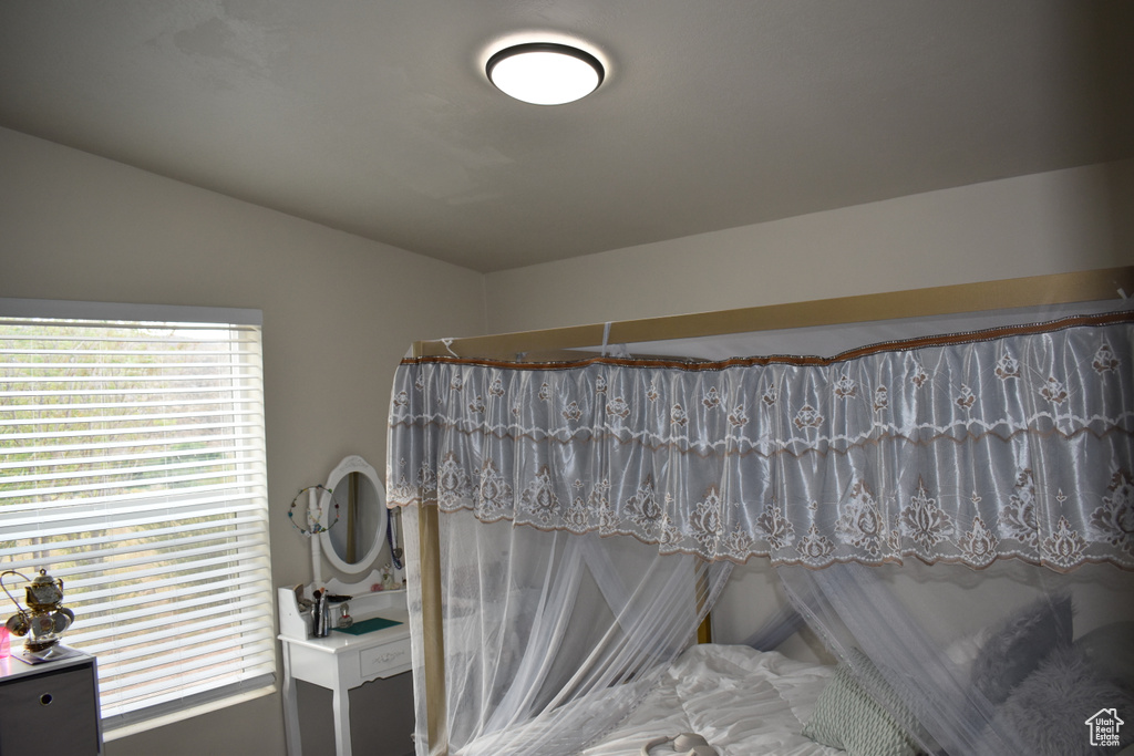 Full bathroom featuring plenty of natural light and curtained shower