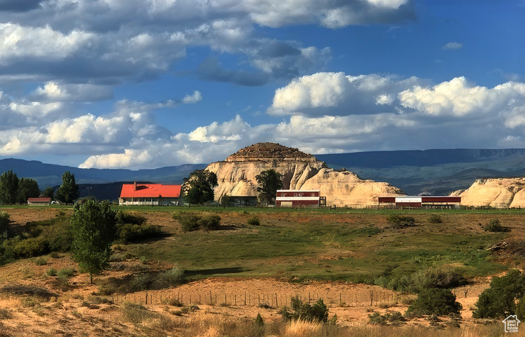 Mountain view with a rural view