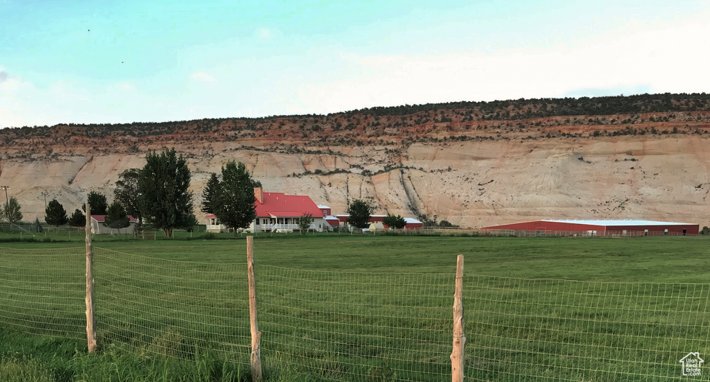 View of yard featuring a view of rural / pastoral area