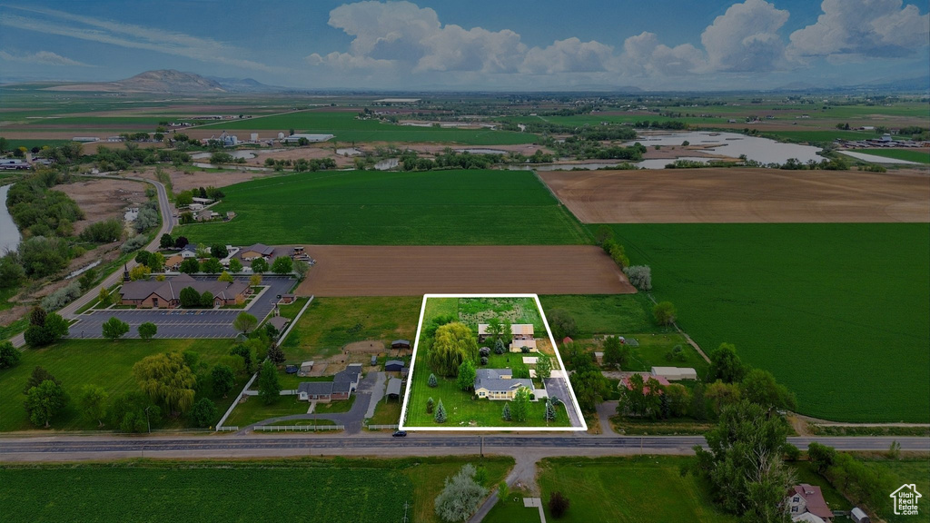 View of property location with rural landscape and property parcel outlined