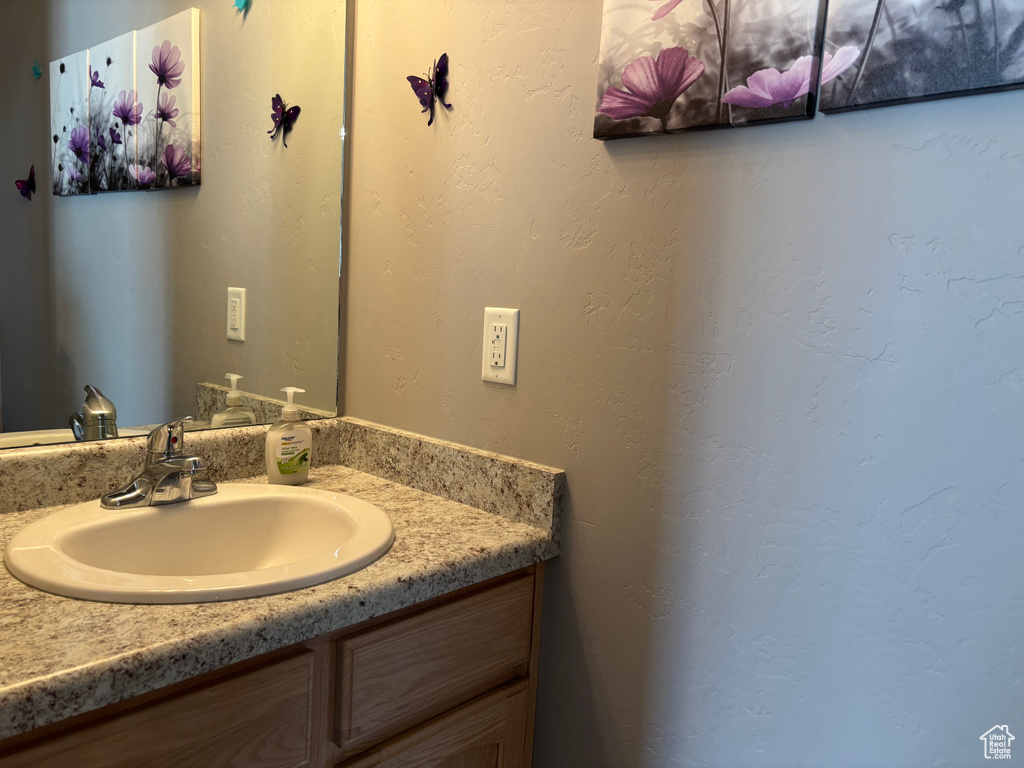 Bathroom featuring vanity
