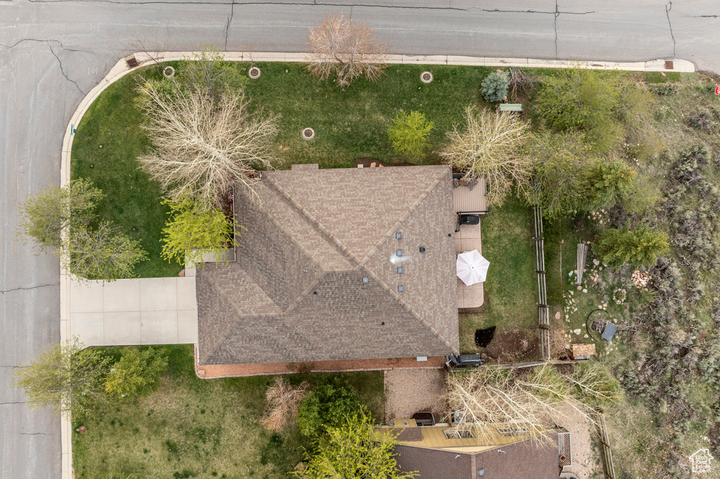 View from above of property