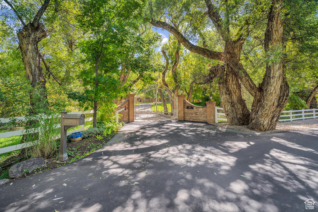 Surrounding community with fence and a gate