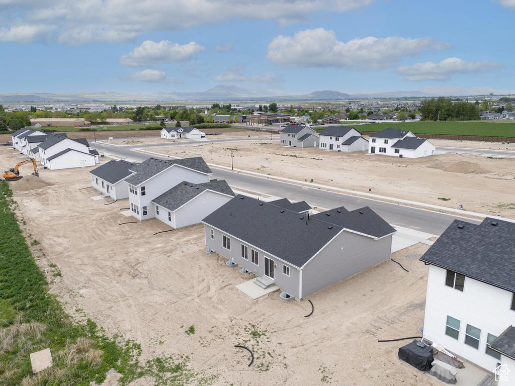 Aerial view of residential area