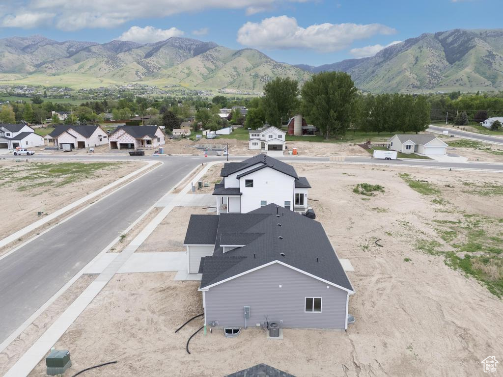 Mountain view with nearby suburban area