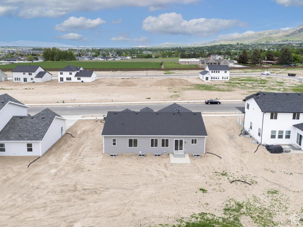 Aerial view of residential area