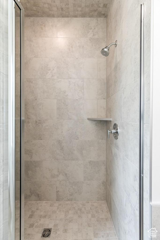 Bathroom with a shower stall