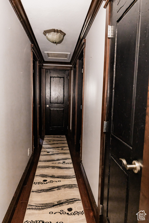 Hallway with baseboards